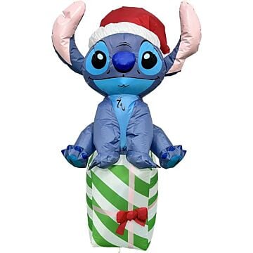 Opblaasfiguur Stitch present 120 cm - Disney