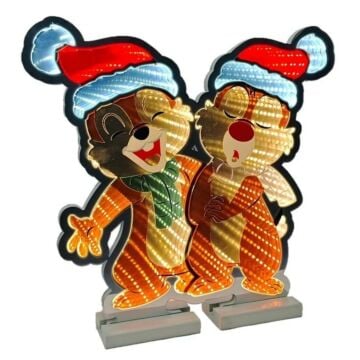 Kerstfiguur Knabbel & Babbel met verlichting 40 cm - Disney