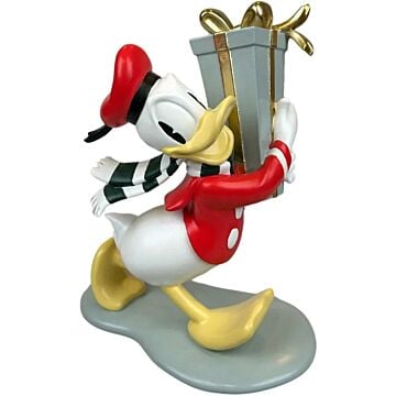 Kerstbeeld Donald Duck met cadeau 20 cm - Disney