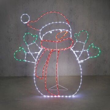 Ropelight sneeuwman led wit 118 cm - Luca Lighting