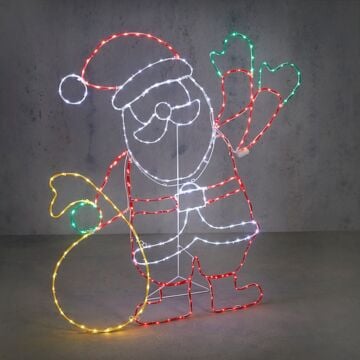 Ropelight kerstman led rood 117 cm - Luca Lighting