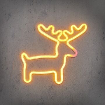 Neon light led hert geel 28 cm - Luca Lighting