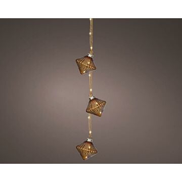 Micro LED bundel goud steady 15 LED warm wit 28 cm - Lumineo