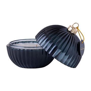 Kerstbal Geurkaars Cinnamon & Spice blauw - Ted Sparks