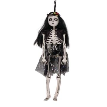 Halloween LaCatrina skelet zwart 40 cm