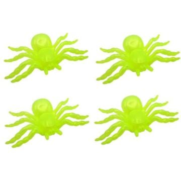 Halloween spinnen glow in the dark set van 4