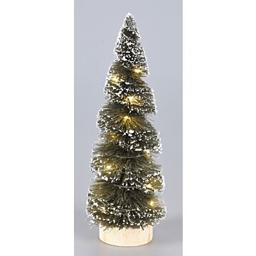 Decoratie kerstboompje 12LED groen 20 cm