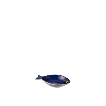 Schaal vis blauw 15,5 cm