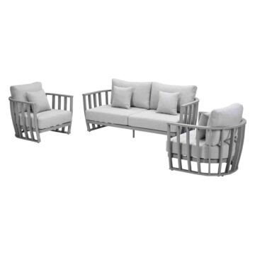 Loungeset Cosenza taupe valley sand 3-delig - Garden Impressions 