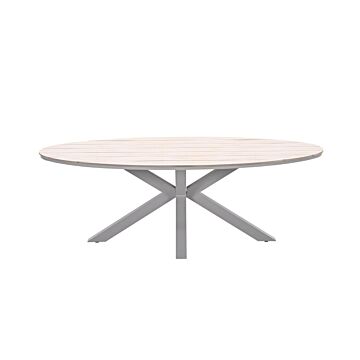 Tafel Edison taupe light teak vironwood 220 cm - Garden Impressions 