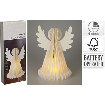 LED Engel Papier 38 cm Wit LED Engel Papier 38 cm Wit