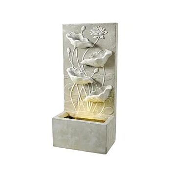 Fontein bloemen wit antiek 91 cm - Lumineo