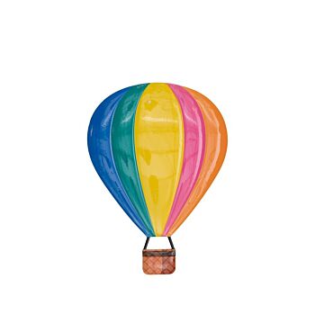 Wanddecoratie luchtballon metaal multi 38 cm