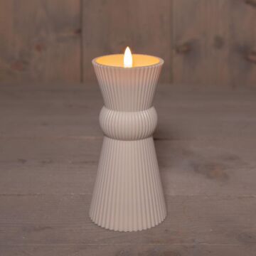 Buitenkaars 3D vlam kunststof zand 17,5 cm