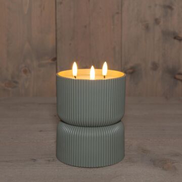 Buitenkaars 3D vlam kunststof zand 17,5 cm