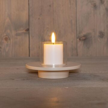 Buitenkaars 3D vlam kunststof zand 14 cm