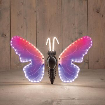 Led vlinder RGB 40 cm - Anna’s Collection