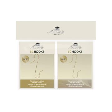 Kerstboomhaakjes Metaal Goud 2 x 50 Stuks - Anna's Collection