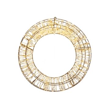 Kerstkrans 1800LED Metaal Zwart 58 cm
