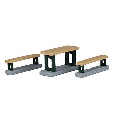 Lemax Picnic Benches set van 3