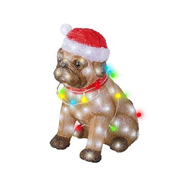 LED Figuur hond lampjes acryl bruin 42 cm - Lumineo LED Figuur hond lampjes acryl bruin 42 cm - Lumineo