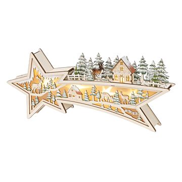 LED Decoratieve Ster met Verlichte Huisjes 43,5 cm - Lumineo LED Decoratieve Ster met Verlichte Huisjes 43,5 cm - Lumineo
