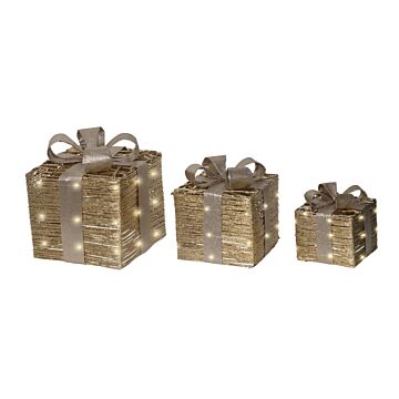 LED Cadeaudoos Goud met Micro LED 30 cm - Lumineo LED Cadeaudoos Goud met Micro LED 30 cm - Lumineo