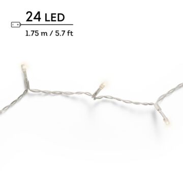LED Durawise Basic Verlichting Warm Wit 1,73 m 24 LED Transparant - Lumineo LED Durawise Basic Verlichting Warm Wit 1,73 m 24 LED Transparant - Lumineo