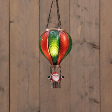 Hot air balloon Santa rood/groen 45 cm - Anna’s Collection