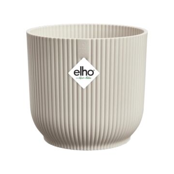 Bloempot Vibes Fold rond mini linnen wit - Elho