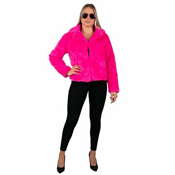 Bontjas neon roze dames