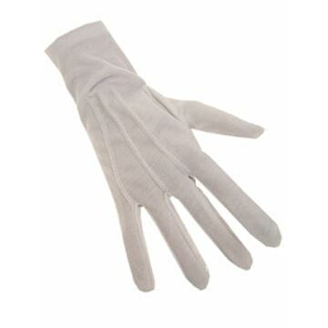 Handschoenen katoen kort wit 