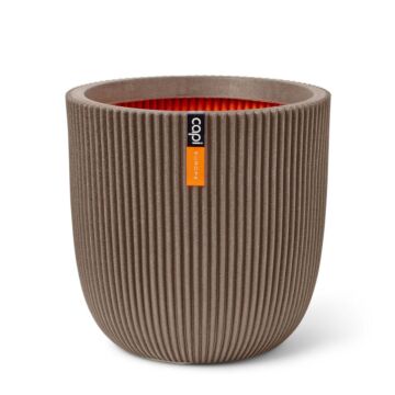 Bloempot Planter bol groove warm taupe  - Capi