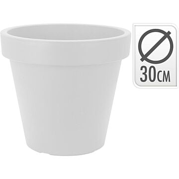 Bloempot rond wit