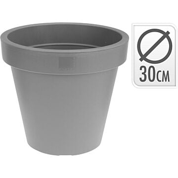 Bloempot rond lichtgrijs