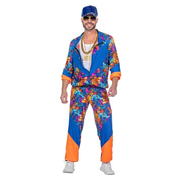 Trainingspak blauw/oranje 