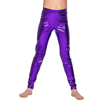 Legging metallic paars Legging metallic paars