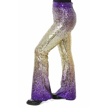 Flared pants purple/gold Flared pants purple/gold